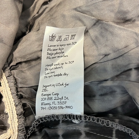 ZLEurope Shibari Tunic Dress Gray Black Tie Dye Coral Tassel Boho Cover Up Small - Picture 8 of 15